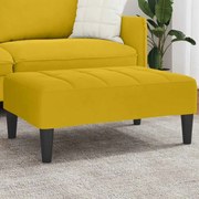 4007388 vidaXL Табуретка, жълта, 77x55x31 см, кадифе