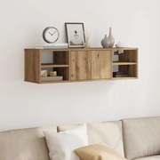 856489 vidaXL Стенен шкаф, дъб артизан, 101x30x29 см, инженерно дърво