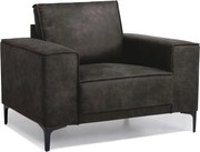 Черно-сиво кресло от изкуствена кожа Copenhagen - Scandic