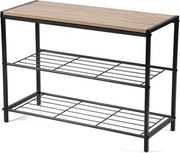 Черна стоманена стойка за обувки 63x44x30 cm Asten – Bonami Essentials