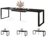 АВАРИ Черен мат - ЛОФТОВА  ХОЛНА/ТРАПЕЗНА МАСА РАЗТЕГАТЕЛНА ДО 270 или 290 см!