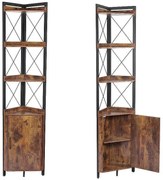 Ъглов стелаж с врата