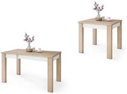 ФОНТЕ Дъб Сонома/Бял мат - КЛАСИЧЕСКА МАСА ЗА КУХНЯ/ ДНЕВНА РАЗТЕГАТЕЛНА ДО 130 или 155 см!