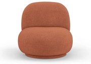 Кресло от плат букле в тухлен цвят Chuck – Micadoni Home