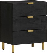 4017657 vidaXL Нощно шкафче, черно, 50x33x62 см, инженерно дърво