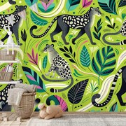 Тапет – Леопарди в тропическа джунгла