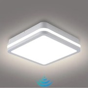 Brilagi - LED външно осветително тяло с сензор BENE LED/24W/230V 26x26 см бяло IP54