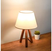 Настолна лампа AYD 1xE27/40W/230V кафява/кремава