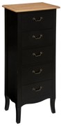 Скрин atmosphera Chrysa, 5 чекмеджета, MDF, 45x30x113 cm - Черен