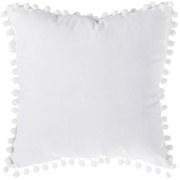 Декоративна възглавница atmosphera Pompom, 40x40 cm - Слонова кост