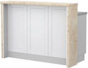 Бар Пейка Tahoma-Length: 135 cm-White matte-Latino Marble