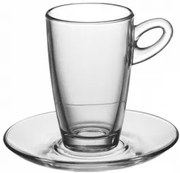 Vitrum - Стъклена чаша с чинийка за топли напитки 75мл MOCCA ESPRESSO VM-1184000/1183000