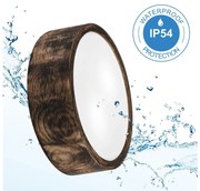 Окачено осветително OAK SMOKY 2xE27/15W/230V IP54, Ø27,5 см, дъб/кафяво