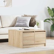 3328410 vidaXL Масичка за кафе с чекмеджета, сонома дъб 70,5x70x40 см