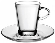 Vitrum - Стъклена чаша за топли напитки с чинийка 220мл - 2бр. BARCHETTA VM-1223001