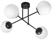 Плафон ГАРДА, черен/бял, 4xE27