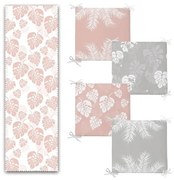 Комплект възгалвници за сядане и тишлайфер 5 бр. Tropical Leaves – Mila Home