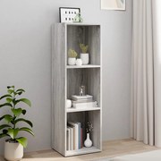 826656 vidaXL Шкаф за книги/ТВ шкаф сив сонома 36x30x114 см инженерно дърво