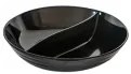 Alkan - Меламинова купа с две отделения кръгла черна 33.5xh9см (K-993B)AN