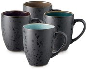 Черни/тъмносини керамични чаши в комплект 4 бр. 300 ml Gastro Black/Mix – Bitz