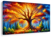 Картина на платно – Величествено дърво на живота в гората