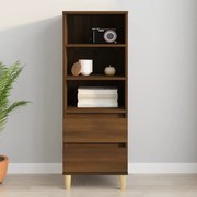 821243 vidaXL Висок шкаф, Кафяв дъб, 40x36x110 см, инженерно дърво