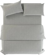 Сиво-зелено единично ленено спално бельо 135x200 cm Stone – Native Natural