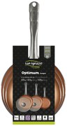 Комплект, 3 тигана с два стъклени капака - San Ignacio Optimum Copper