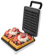 Гофретник Mesko MS 3091, 1800W, Незалепващо покритие, 2 плочи, Неплъзгащи се крачета, Бял