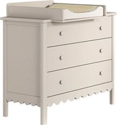 Бежов детски скрин с маса за преповиване 89x90x55 cm Swingo – Vipack