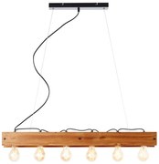 Brilliant - Пендел CALANDRA 6xE27/42W/230V бор