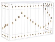 Console Home ESPRIT Бял Златен Огледало 120 x 40 x 80 cm
