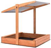 Пясъчник 120 см с импрегниран покрив + агротекстил Grey SLIM