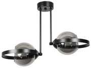 Плафон ГАЛАКСИ S, черен/сив, 2xE27