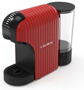 Еспресо машина 7в1 Crown CCM-1532R, 1400 W, 20 bar, 0.9 л, 7 адаптера, LED индикатори, Контрол дължината на кафето, Червен/черен