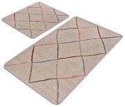 Бежови килими за баня в комплект 2 бр. 60x100 cm – Mila Home
