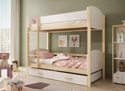 Двуетажно легло Jacky-Бяло-Сонома-180 x 80