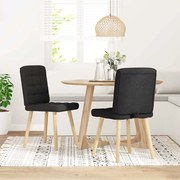 4101093 vidaXL Трапезни столове, 2 бр, черни, текстил