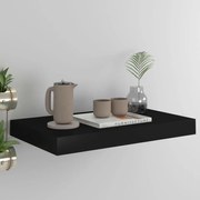 323826 vidaXL Окачен стенен рафт, черен, 40x23x3,8 см, МДФ