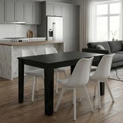 Трапезен комплект 5 части Darlen - Viva TopMebel sencron черен цвят - бял 125x72x74cm