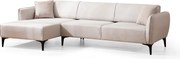 Бял ъглов диван , ляв ъгъл Belissimo – Balcab Home
