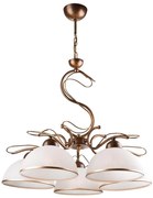 Полилей на верига COBRA 5xE27/60W/230V бронз/патина