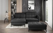Ъглов диван Lorette-Black-Left