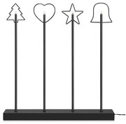 Markslöjd 705255 - Коледен свещник GINGER 4xE5/0,8W/12V черен