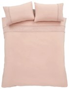 Розово единично спално бельо 135x200 cm Broderie Anglaise – Catherine Lansfield