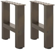 4013255 vidaXL Крака за масичка за кафе, естествена стомана, 2 бр., 30 x (30-31) см, стомана