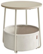 Странична масичка NOIRA кремава/бяла