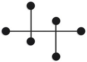 Черна метална стенна закачалка Dama – Kalune Design