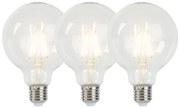 Комплект от 3 димируеми LED крушки E27 G95 5W 470lm 2700K