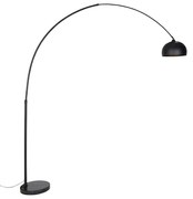 Модерна дъгова подова лампа черна - XXL